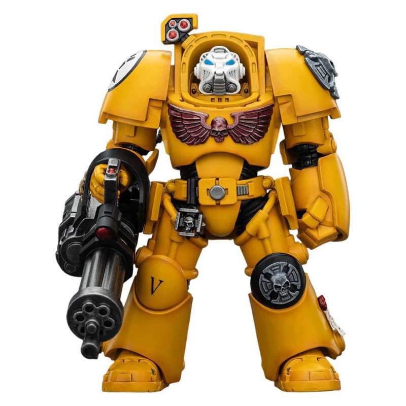 SPOTT-GR Warhammer 40,000 - Φιγούρα Δράσης Imperial Fists Terminator 3 With Power Fist and Assault Cannon Μεγέθους 14cm