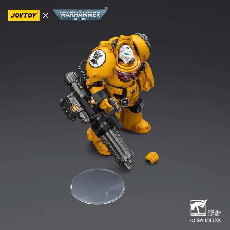 SPOTT-GR Warhammer 40,000 - Φιγούρα Δράσης Imperial Fists Terminator 3 With Power Fist and Assault Cannon Μεγέθους 14cm