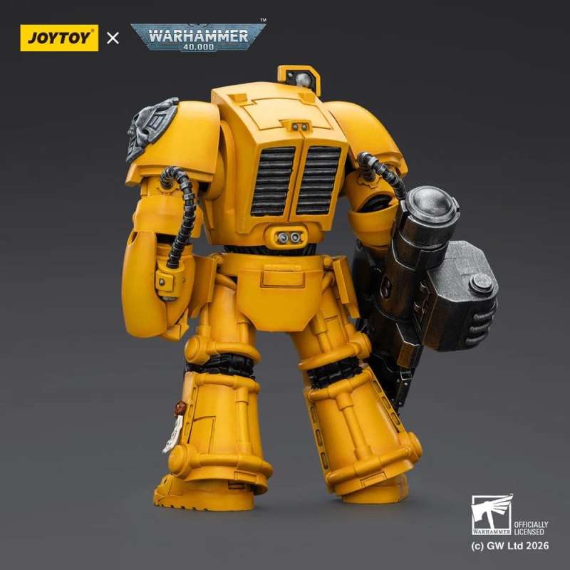 SPOTT-GR Warhammer 40,000 - Φιγούρα Δράσης Imperial Fists Terminator 3 With Power Fist and Assault Cannon Μεγέθους 14cm