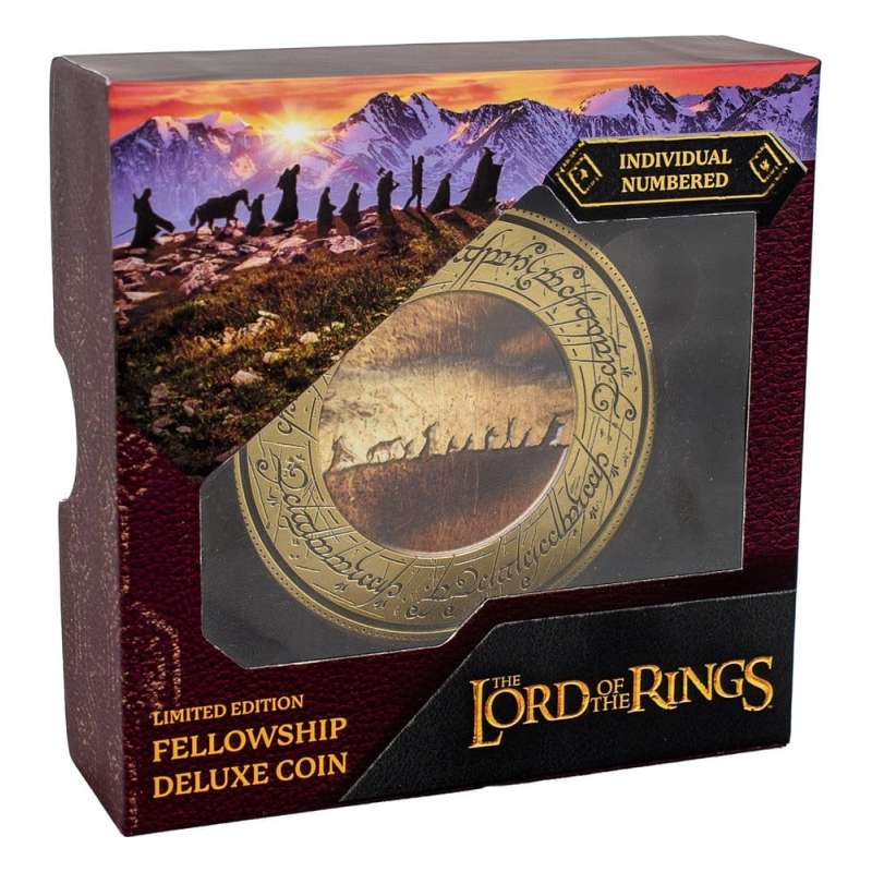 SPOTT-GR Lord of the Rings - Διακοσμητικό Κέρμα με Βάση Stand Γραφείου The Fellowship