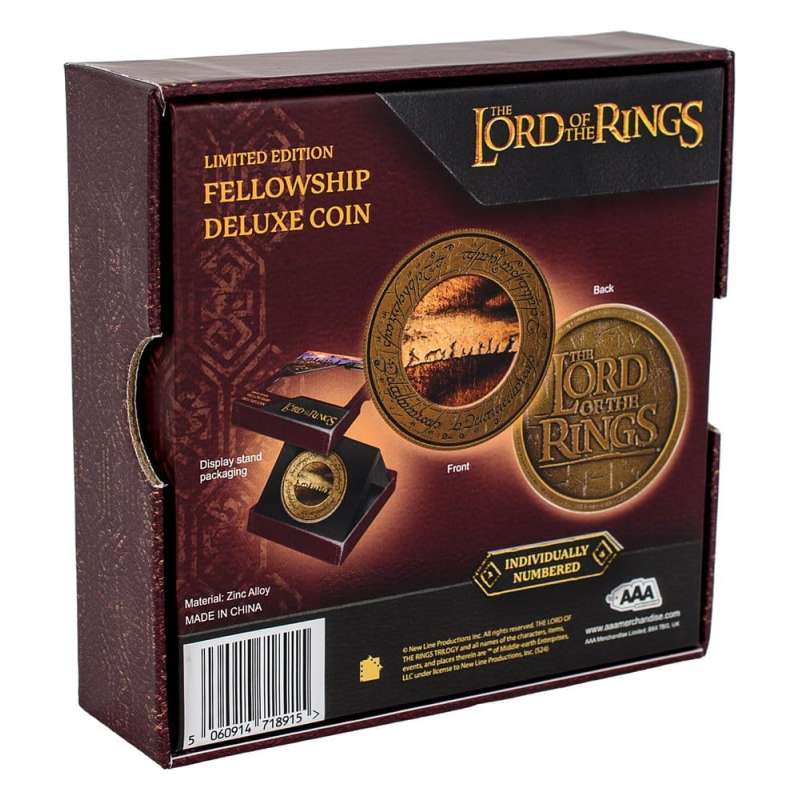 SPOTT-GR Lord of the Rings - Διακοσμητικό Κέρμα με Βάση Stand Γραφείου The Fellowship