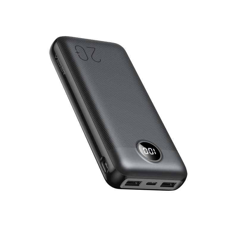 SPOTT-GR Veger L20S - Power Bank 20000mAh (PD Quick Charge 3.0 2A 20W) σε Μαύρο Χρώμα (VP2039PD / W2039PD)