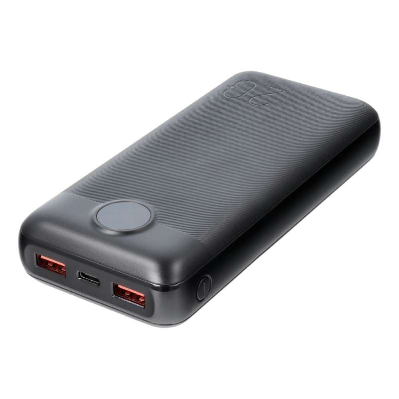SPOTT-GR Veger L20S - Power Bank 20000mAh (PD Quick Charge 3.0 2A 20W) σε Μαύρο Χρώμα (VP2039PD / W2039PD)