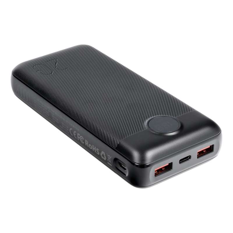 SPOTT-GR Veger L20S - Power Bank 20000mAh (PD Quick Charge 3.0 2A 20W) σε Μαύρο Χρώμα (VP2039PD / W2039PD)