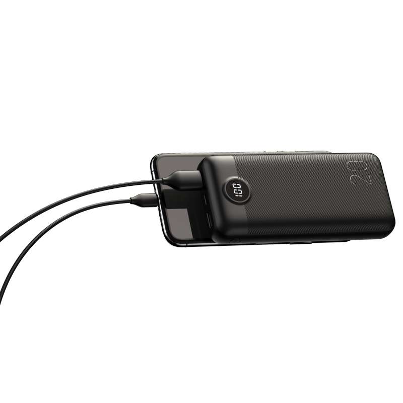 SPOTT-GR Veger L20S - Power Bank 20000mAh (PD Quick Charge 3.0 2A 20W) σε Μαύρο Χρώμα (VP2039PD / W2039PD)