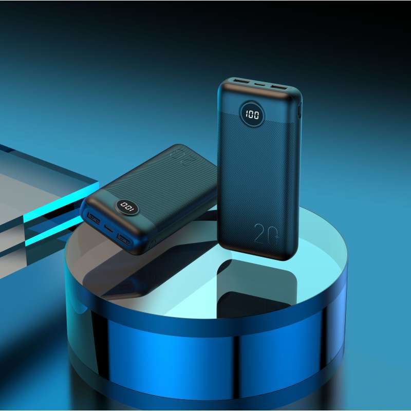 SPOTT-GR Veger L20S - Power Bank 20000mAh (PD Quick Charge 3.0 2A 20W) σε Μαύρο Χρώμα (VP2039PD / W2039PD)