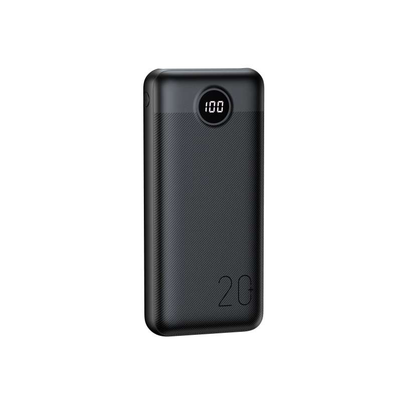 SPOTT-GR Veger L20S - Power Bank 20000mAh (PD Quick Charge 3.0 2A 20W) σε Μαύρο Χρώμα (VP2039PD / W2039PD)