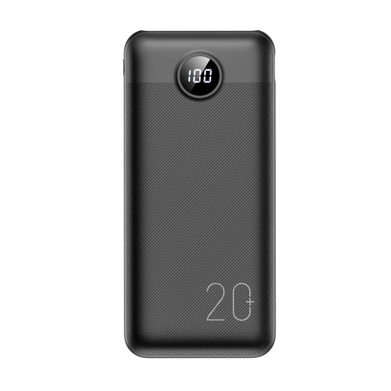 SPOTT-GR Veger L20S - Power Bank 20000mAh (PD Quick Charge 3.0 2A 20W) σε Μαύρο Χρώμα (VP2039PD / W2039PD)