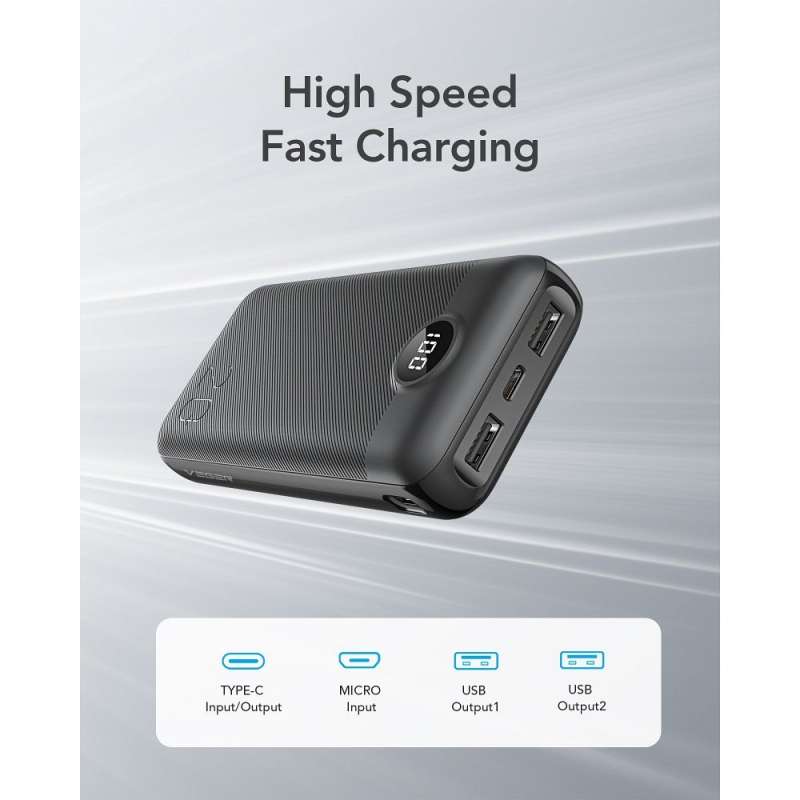 SPOTT-GR Veger L20S - Power Bank 20000mAh (PD Quick Charge 3.0 2A 20W) σε Άσπρο Χρώμα (VP2039PD / W2039PD)