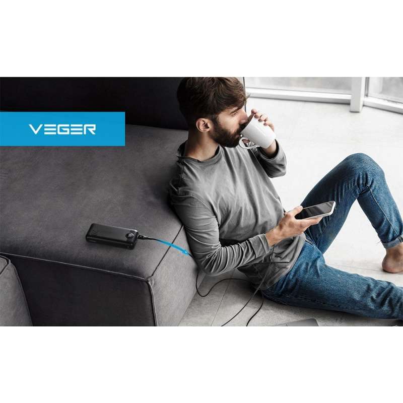 SPOTT-GR Veger L20S - Power Bank 20000mAh (PD Quick Charge 3.0 2A 20W) σε Άσπρο Χρώμα (VP2039PD / W2039PD)