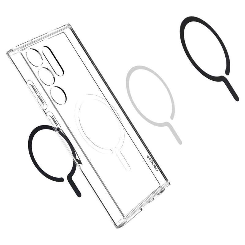 SPOTT-GR Spigen Ultra Hybrid Onetap Ring - Θήκη με Υποστήριξη MagSafe Samsung Galaxy S23 Ultra σε Μαύρο Χρώμα