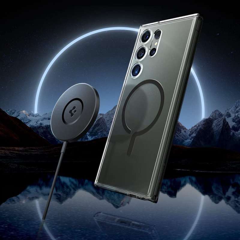 SPOTT-GR Spigen Ultra Hybrid Onetap Ring - Θήκη με Υποστήριξη MagSafe Samsung Galaxy S23 Ultra σε Μαύρο Χρώμα