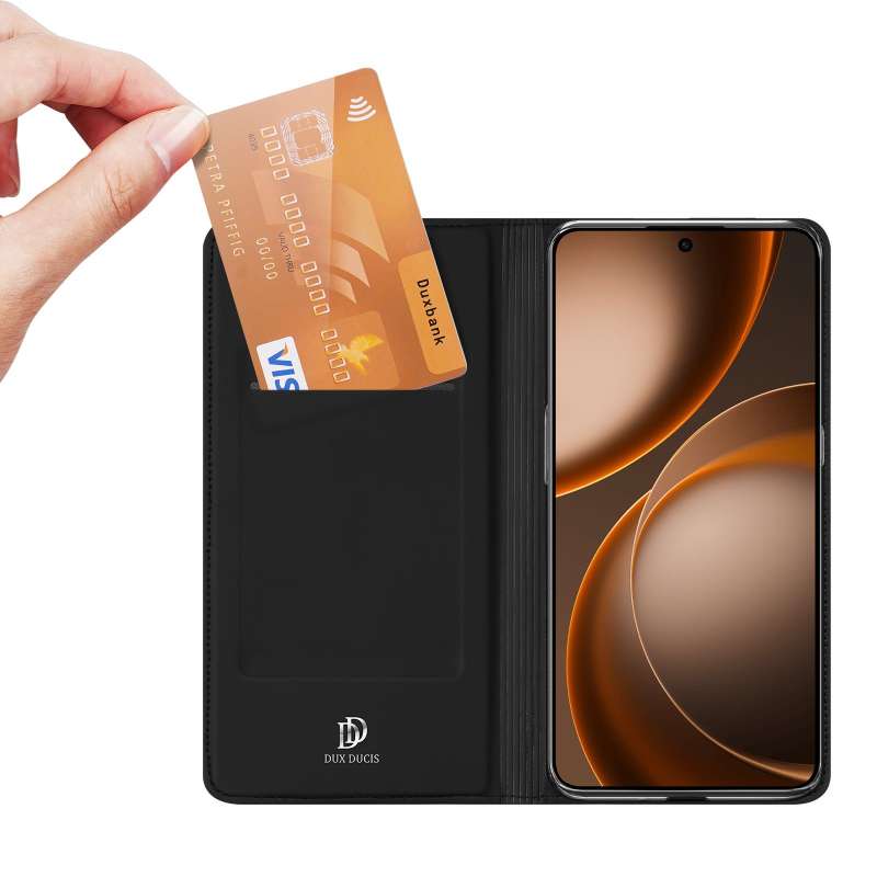 SPOTT-GR Dux Ducis Skin Pro - Θήκη Πορτοφόλι για OPPO Find X9 Ultra σε Μαύρο Χρώμα