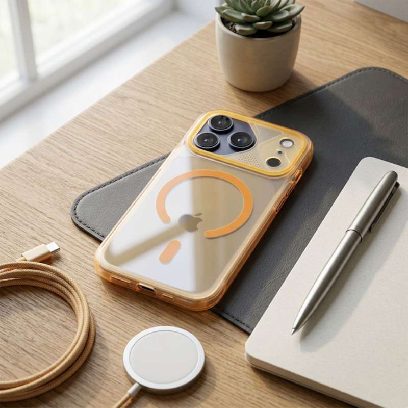SPOTT-GR Aurora Case - Θήκη για Apple iPhone 17 Pro με Υποστήριξη MagSafe σε Πορτοκαλί Χρώμα