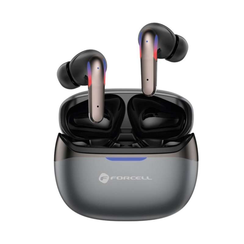 SPOTT-GR Forcell F-Audio Pulse Pro - Ασύρματα In-Ear Ακουστικά Bluetooth με ANC και ENC (Ακύρωση Θορύβου) σε Μαύρο Χρώμα