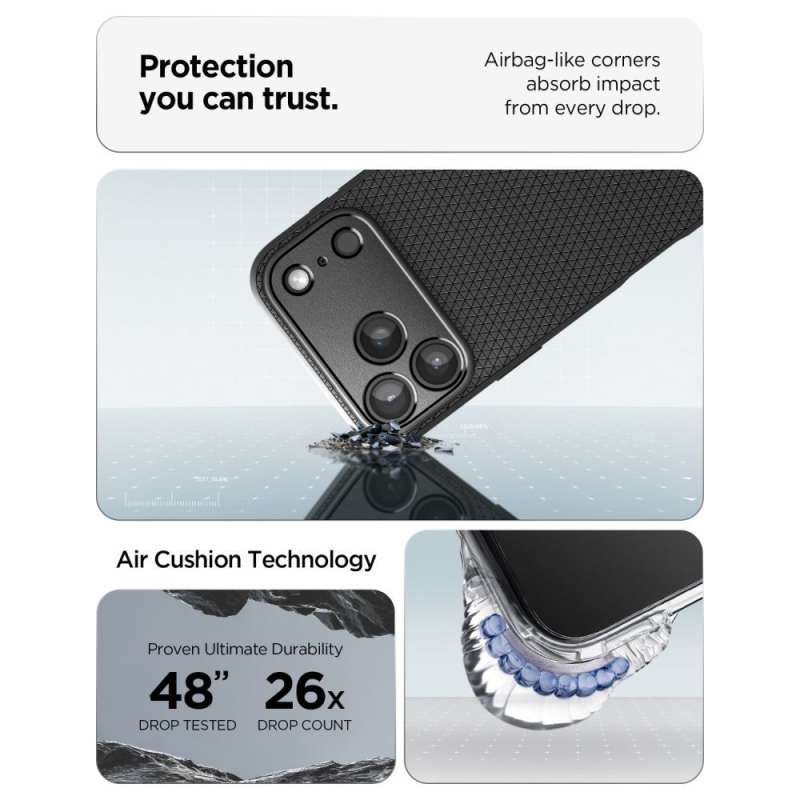 SPOTT-GR Spigen Liquid Air - Θήκη για Apple iPhone 17 Pro σε Μαύρο Χρώμα