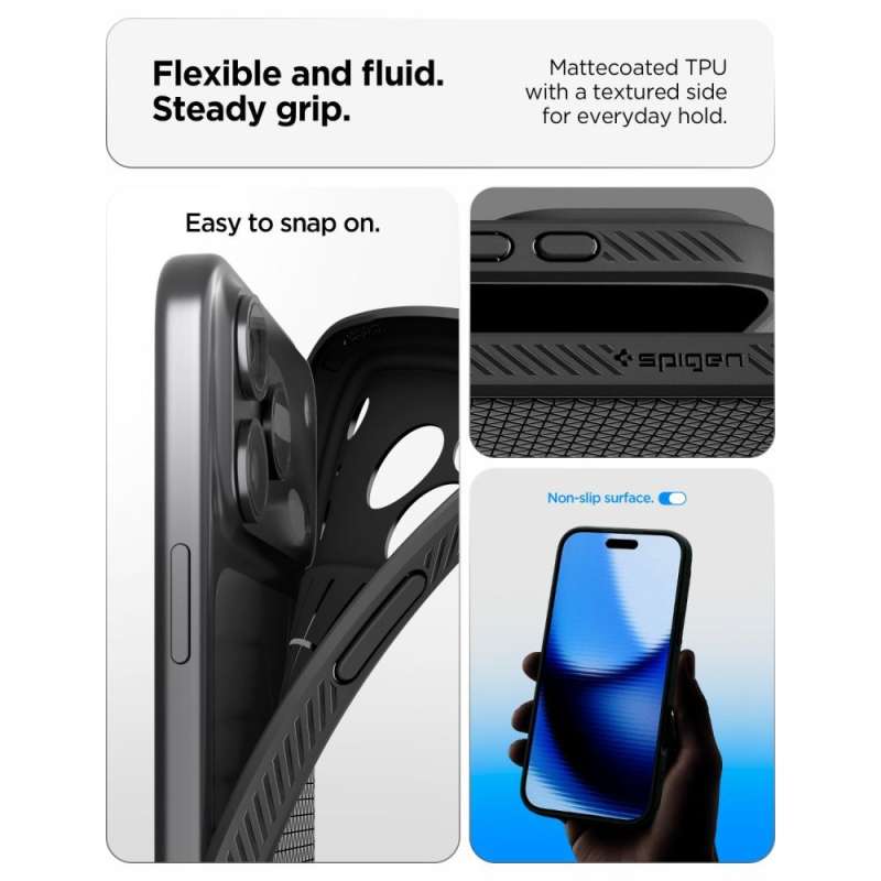 SPOTT-GR Spigen Liquid Air - Θήκη για Apple iPhone 17 Pro σε Μαύρο Χρώμα