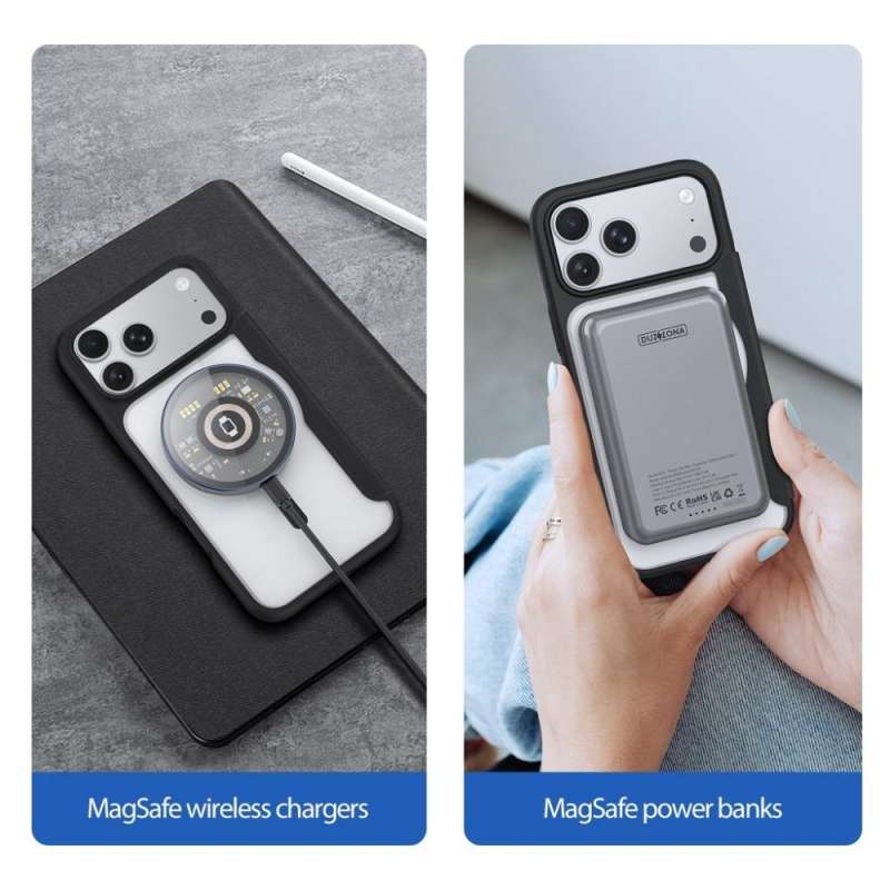 SPOTT-GR Dux Ducis Skin Pro - Θήκη με Υποστήριξη MagSafe για Apple iPhone 17 Pro (Open Ring Version) σε Μαύρο Χρώμα