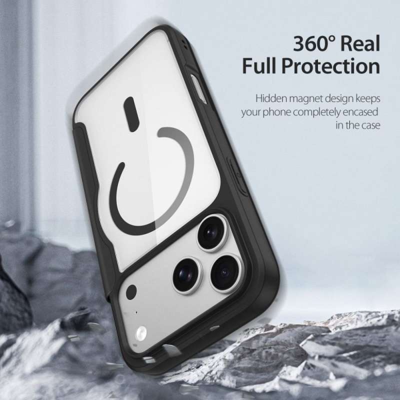SPOTT-GR Dux Ducis Skin Pro - Θήκη με Υποστήριξη MagSafe για Apple iPhone 17 Pro (Open Ring Version) σε Μαύρο Χρώμα
