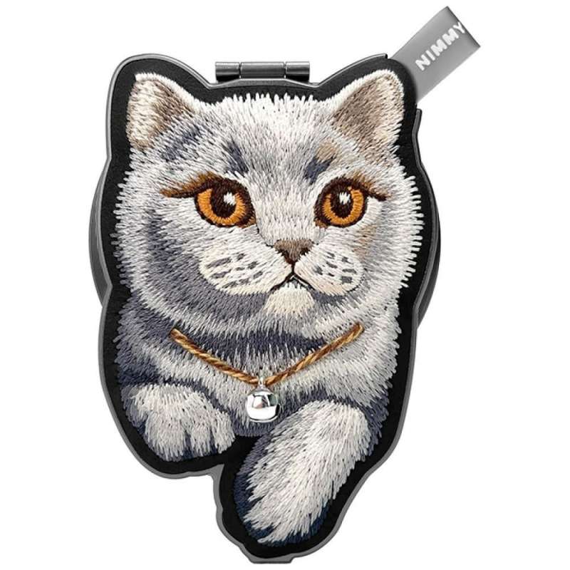 SPOTT-GR Nimmy Denim Fashion - Μαγνητική Αναδιπλούμενη Βάση με Design British Shorthair Cat σε Μαύρο Χρώμα