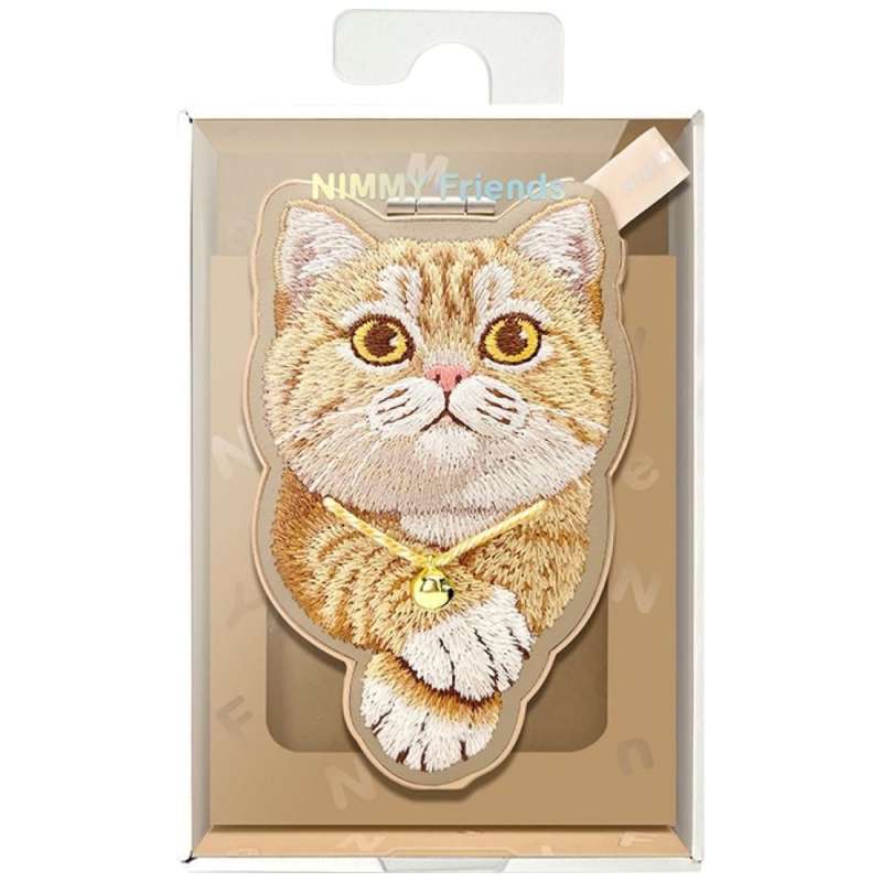 SPOTT-GR Nimmy Denim Fashion - Μαγνητική Αναδιπλούμενη Βάση με Design Ginger Cat σε Καφέ Χρώμα